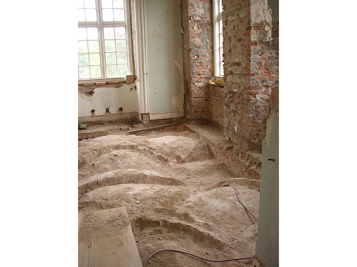 Freigelegte-Kellergewölbe